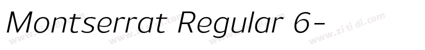 Montserrat Regular 6字体转换